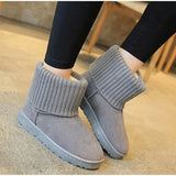 Snow Boots For Women Thick Plush Warm Ladies Ankle Boots Slip On Solid Classic Female Short Booties Non-slip Woman