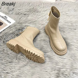 Autumn Winter Women Long Boots PU Leather Ladies Zipper Knight Flats Heel Boots Fashion Non Slip High Heel Knee-high