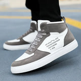 New Extra Large AJ Men's Shoes Korean Trend High Upper Board Shoes Black And White Panda