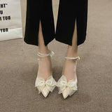 Breakj Wedding Shoes Female 2023 New Bride Main Wedding Dress Show He Two Wear Thick Heel Pregnant Women Not Tired High Heel