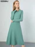 autumn winter bodycon O-neck basic slim A-LINE thick long dress women's dress female basic maix robe dresselegant