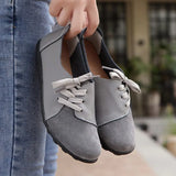 Shoes 2021 Spring Genuine Leather Moccasins Flats Shoes Woman Lace-Up Casual Ladies Driving Shoes Plus