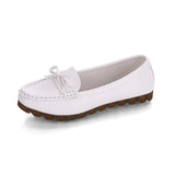 Breakj Shoes Women Spring New Flat Single Shoes Soft Sole Lazy One Foot Mother White Nurse