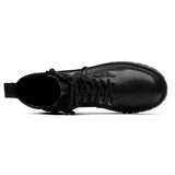 Breakj 2024 New Youth Cylinder Round Head High Help Thick Bottom Men With Big Head Trend Martin Boots