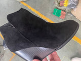 Breakj Autumn And Winter New Flat Bottom Slope And Short Boots Women Retro Horse Chelsea Boots Large Size Women's