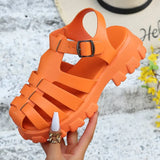 Sandals Woman 2022 Platform Shoes Women's Chunky Sneakers Roman Beach Black Heels Gothic Luxury Brand Shoe yellow