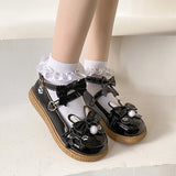 Kawaii Shoes Lolita Girls flats LoliShoes Cosplay Sweet tea party Mandarin duck shoes Cos Girl Cream Bubbles zapatos