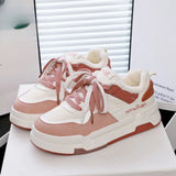 Breakj Winter Plus Velvet New Korean Version Of In Small White Shoes Female Students Warm Sneakers Casual Thick-Soled High-Heeled