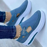 Size Platform Sneakers Women's 2022 Summer New Breathable Mesh Velcro Wedge Casual Sport Shoes Light Woman Vulcanize