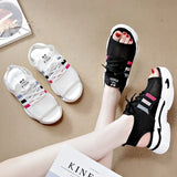 Buckle New Fish Mouth Small White Shoes Sports Soft Soles Sponge Bottom Beach Platform Shoes Women's Shoes s