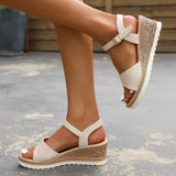 Breakj Hed Sandals Women 2025 Summer New Large-Size Fish Mouth Buckle Fashion Comfortable Thick-Soled
