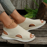 Summer Women Sandals Casual Platform Fashion Shoes For Women Wedges Beach Female SlipOn Comfortable Plus Size Sandalias