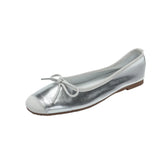 Silver Ballerinas Woman Bowtie Flats Mixed Colors Shoes Ladies Patchwork Loafers Slip On Comfy Mocasines Brides Dance