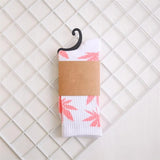 Socks For Women Men's Cotton Socks Hip Hop Leaf high Quality Harajuku Ladies White Green Spring Autumn casual long