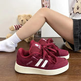 Breakj New Board Shoes Female Platform Solid Color Campus Wind Small White Shoes Funds Multi-Color Fashion Light Regular