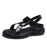 Breakj One Foot Pedal Sports Roman Sandals Women 2024 Summer Platform Retro Casual Fashion Beach Cool Drag