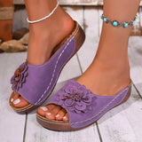 Breakj Large-Size Women's Shoes 2025 Spring And Summer New One Flower-Dew Slippers Cool
