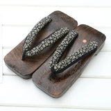 Slipper 2022 Summer Flip Flops Cosplay Japanese Samurai Geta Slippers Wood 2 Sandals Thick Bottom Platform