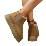 Breakj 2025 New Women's Thick Snow Boots Inside Plus Velvet Round Head Cotton