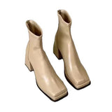 Breakj High-Heeled Boots Female Autumn 2024 Thick Platform Thin Boots Increased Elastic Boots Waterproof Platform Martin Boots Thick Heel Ankle
