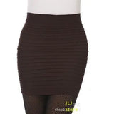 Summer Skirts Sexy Short Ladies Skirt High Waist A-Line Skirts High Elastic Black Red Pleated Skirt Candy