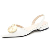 New Women Sandals Mid-heel Buckle Hollow Single Shoes Toe Cap Sandals Women Pointed Toe Thick Heels Sandalias