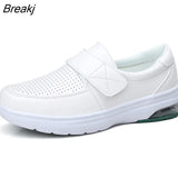 New Platform White Shoes Women Casual Comfortable Light Nurse Work Shoes Fashion Slip on Non-slip Loafers Chaussure