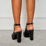 High Heel Waterproof Platform Low Help Fashion Fish Mouth Empty Street Thin Color Thick Heel Women's