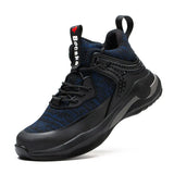 Safety Boots Men Shoes Sneakers Breathable Anti-Smashing Lightweight Work Boots Indestructible Sneakers With Steel Toe