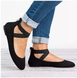 Breakj Summer New Shallow Mouth Tight Strap Round Head Women's Shoes Flat Floor Dance Mother Single Shoe