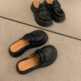 Retro Baotou Semi-Slippers Women Wear The New Round Head Muller Sandals Ins Trend In Spring And Summer