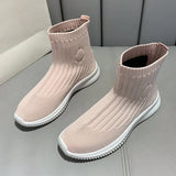 Women Sneakers Vulcanized Shoes Sock Sneakers Women flats Slip On Flat Shoes Women Plus Size Loafers Walking female
