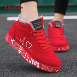 Canvas Winter Boots Women Sneakers 2021 New Fur Snow Ankle Boots Men Unisex Casual Sports Shoes Female basket Big Size