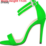 2023 Women Sandals Summer Fashion Brand Thin High Heels Ankle Strap Gladiator Sandal Narrow Band Party Pump