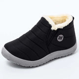 Warm Shoes Casual Snow Platform Boots Cotton Fabric Waterproof Non-Slip Fur Women Boots Winter Female Shoes Botas