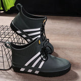 on Rainboots Men's Rubber Shoes Fishing Boots Short Rain Shoes Men Garden Boot Waterproof Lovers Shoes 2021 New Rain