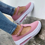 Women's Sandals Vintage Wedge Shoes Woman Buckle Strap Straw Thick Bottom Flats Platform Sandals Flock Sandalias