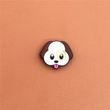 Sale 1pc Animals PVC Shoe Charms Shoe Buckle Accessories Cute Pug Face Shoe Decoration for croc jibz Kid's Party