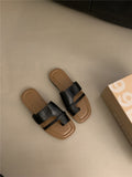 Breakj A Small-Sense Brown Jacket Slippers In Autumn And Winter Wearing Seaside Beach Cool Drag Soft-Soled Women Shoes Roman
