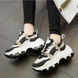 Chunky Sneakers Thick Bottom Platform Vulcanize Shoes Fashion Breathable Casual Running Shoe for Woman Female