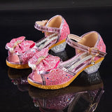 Sandals Summer 2020 New Children's Princess Shoes Little Girls High-heeled Bow-knot Crystal Sandals Party Dress