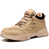 Work Safety Shoes Steel Toe Anti-puncture Indestructible Men Safety Boots Kevlar Insole Suede Leather Upper Work