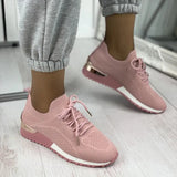 Women Sneakers Knitted Breathable Light Running Shoes Plus Size Solid Ladies Shoes Comfortable Summer Female Flat