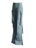 Sweet And Spicy Girl Group Wind Low-Waisted Trousers 2025 Summer New To Make Old Ribbon Repair Horn Jeans