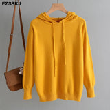 Autumn spring hooded sweater Pullovers Women female 2020 loose sweater knit Jumpers