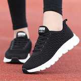 Women's Sneakers 2021 Fashion Breathable Women Shoes Summer Walking Mesh Light Casual Sneaker Lace-Up Platform Female
