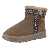 Breakj Style Fashion Snow Boots Female 2023 New Fur Integrated Thick Short Tube Winter Anti-Warm Northeast Cotton