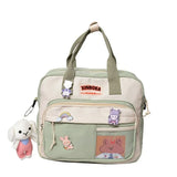 Women's backpack New nylon Kawaii Backpacks for women Cute badge School backpack for girls fashion Shoulder bag 2021 Women's