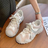 Breakj Small White Shoes Female Versatile Fashion Autumn New Versatile Fashion New Thick Platform Simple Fashion Hot