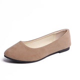Spring Autumn Women Shoes Flock Flats Comfortable Flat Shoes Women Flats Loafers Shallow Slip on Shoes Red Black Plus